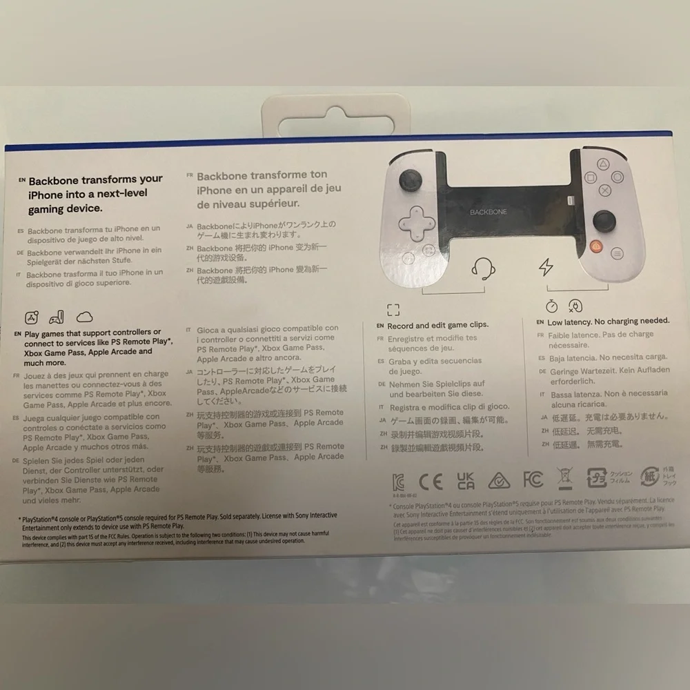 Backbone iPhone Gaming Controller in Black and White